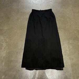 Talbots Skirt Womens 4 Black Wool Maxi Lined Long High Waist Career Classic